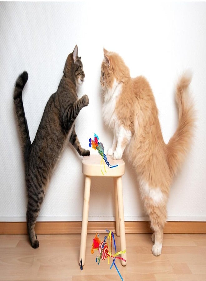 BohoBark Cat Interactive Toys Soft Toys cat Teaser Toys (Multicolour, Sisal Latto Toys) Pack of 2 Pcs - Image 3